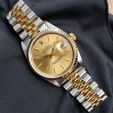 rolex datejust ref 1630 two tone|Rolex Datejust 16233 day night.